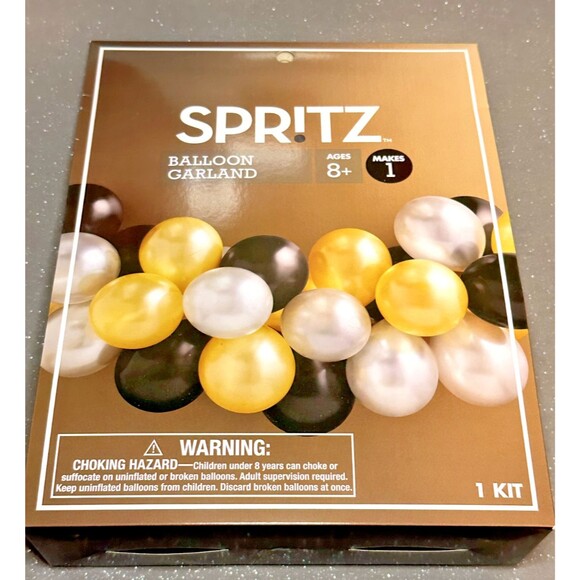 Balloon Garland Arch Kit Party Decorations Black Silver Gold - New in Box - Picture 2 of 4